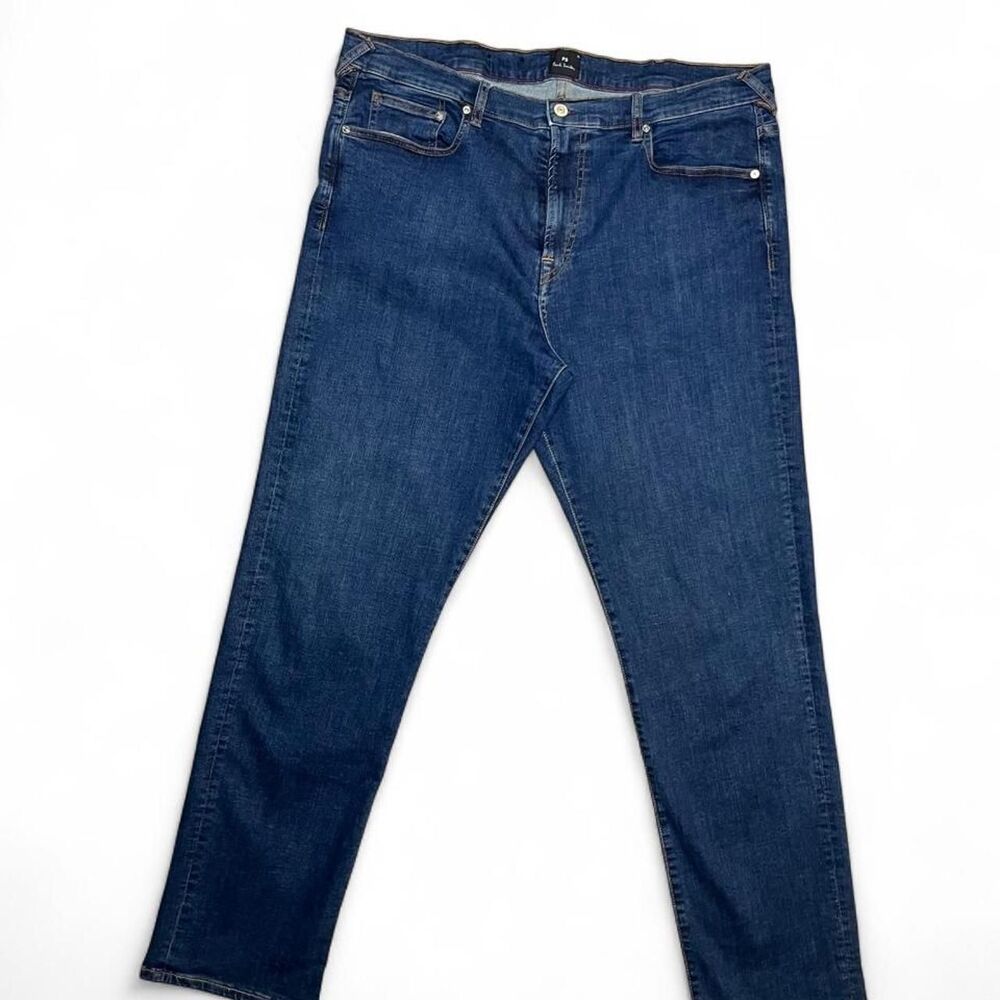 Paul Smith Men's Mid Wash Navy Blue Jeans